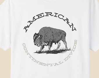 Bison T-Shirt American Pride Continental Divide Tee Vintage Western Shirt USA 250th Anniversary 1776-2026 National Park Gift Comfort Colors