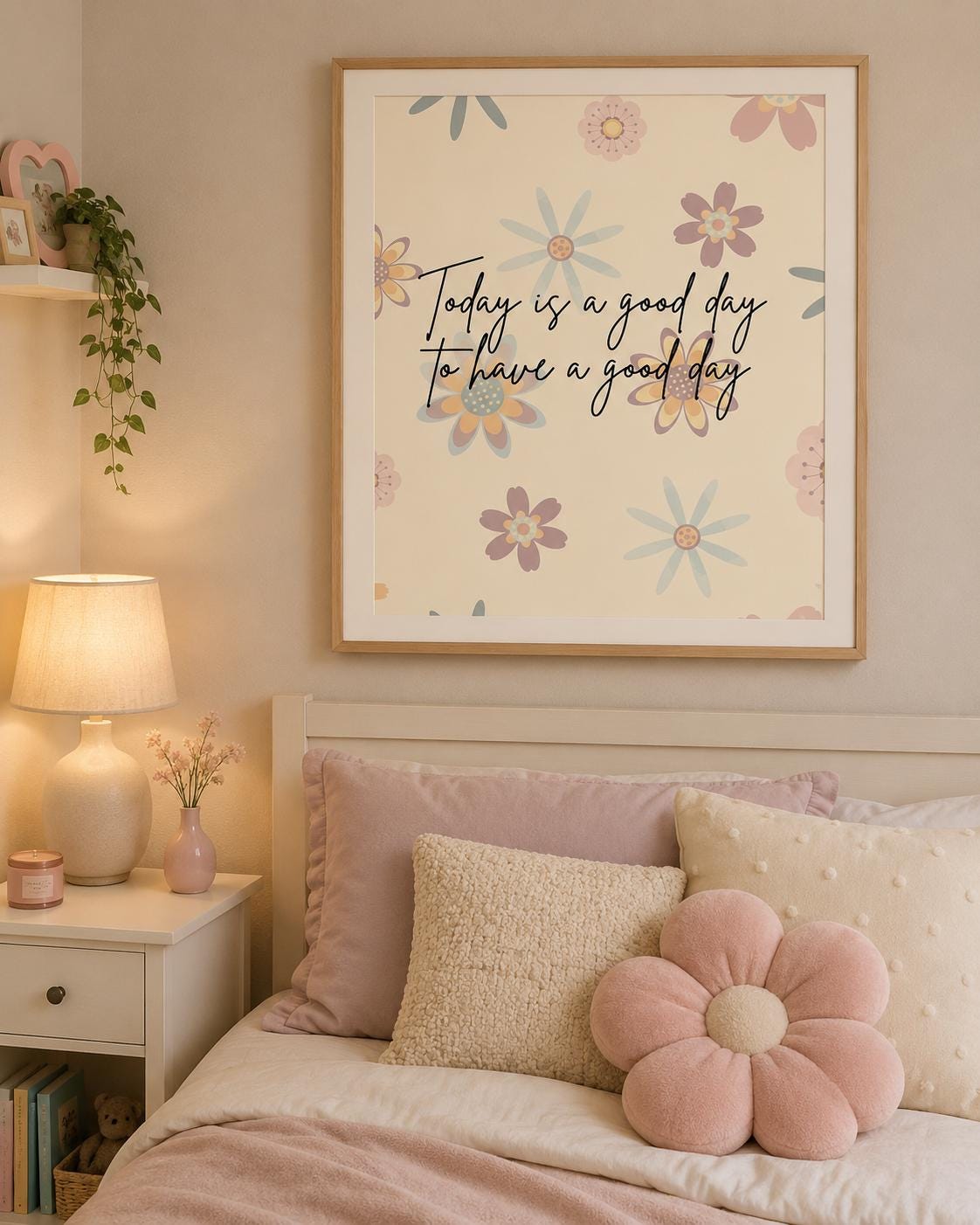 Positive Floral Quote Print | Inspirational Wall Art (digital Download ...