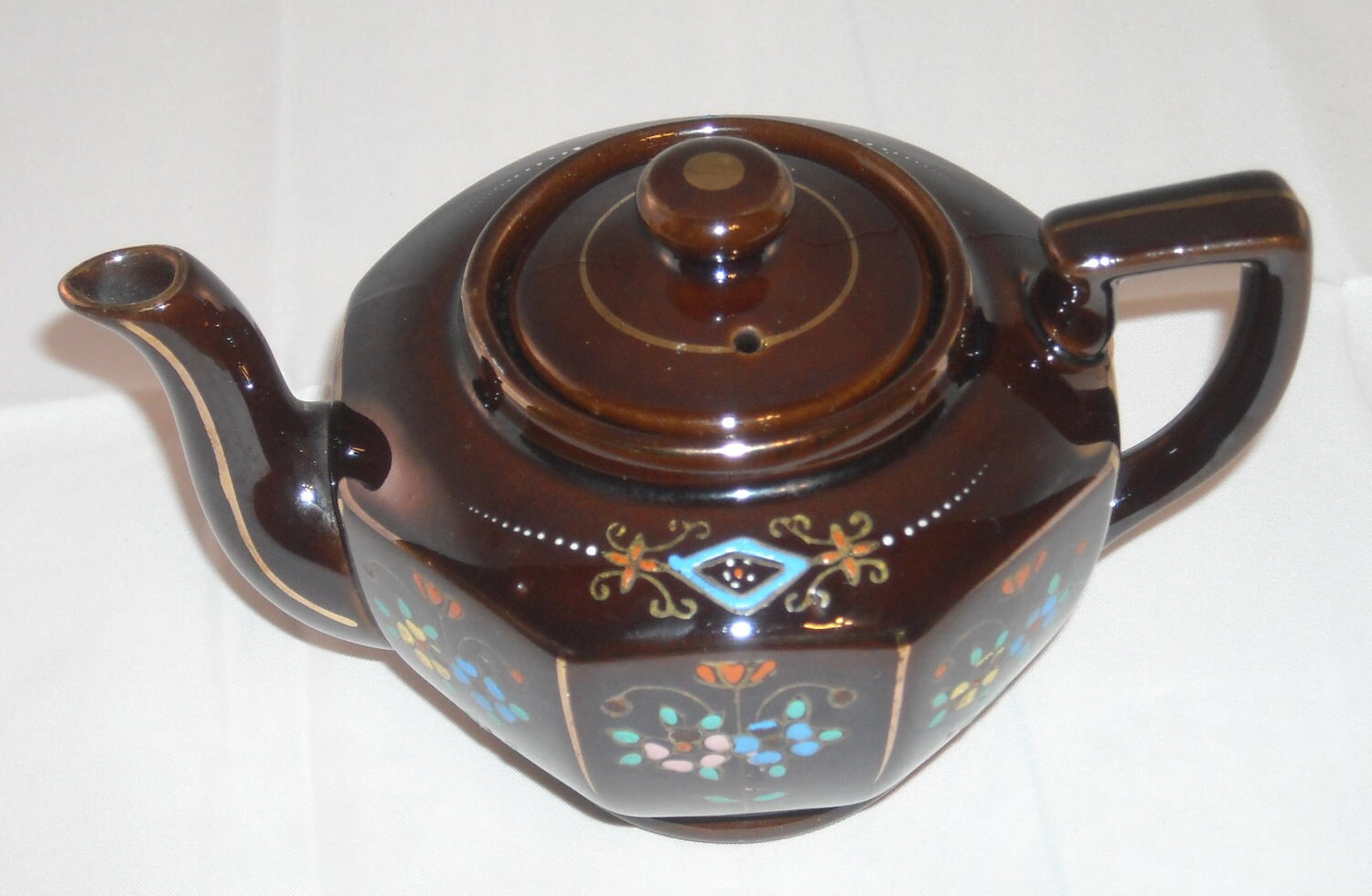 Retro Brown Teapot Made in Japan Etsy