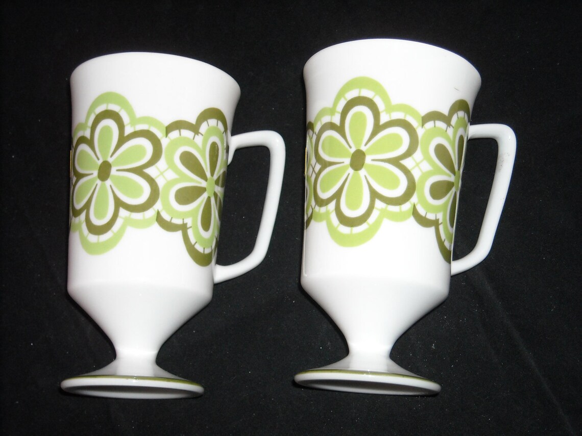 A Retro Pair of Coffee Cups Etsy