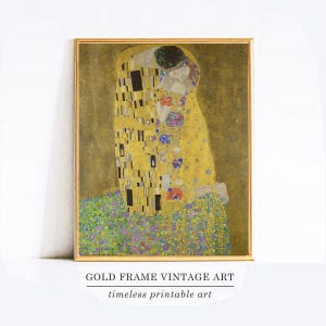Gustav Klimt print Klimt schilderij antieke kunst Klimt de kus print goud muur kunst goud Home decor afdrukbare muur kunst afdrukbare kunst aan de muur