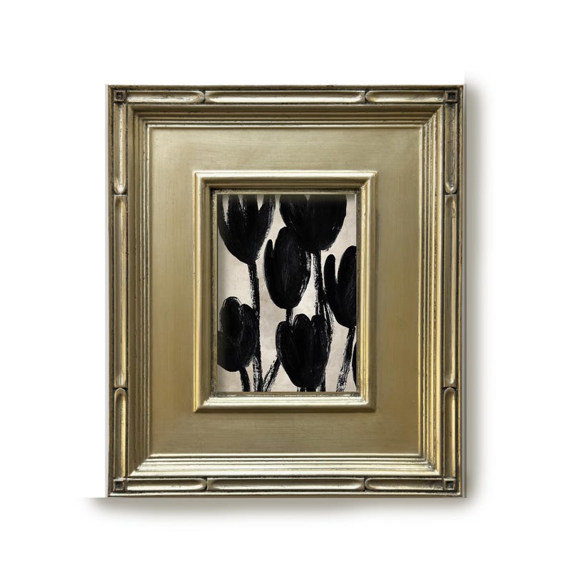 Clear Flowers Frame Ree Black Frame Flower Art - Etsy