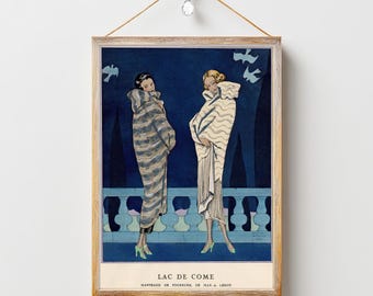 Stampa Art Déco, illustrazione di moda vintage, stampa artistica da parete, decorazione d'interni antica, stampa di moda femminile, download digitale di moda retrò
