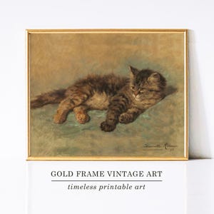 Vintage Cat Painting Cat Prints Cats Print Cat Printable Art Antique Painting Animal Wall Decor Home Decor Cat Printable Wall Art Kitten