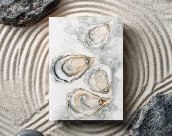 Oyster Print, Oyster Wall Art, Oyster Wall Decor, Neutral Watercolor Painting, Beachy Art Print, Vintage Kitchen Decor, Digital Download