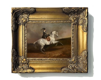 Vintage Horse Print, English Horse Art, Horse Wall Art, Framed Vintage Horse Art, Horse Artwork, Equestrian Decor Equestrian Art, Gold Frame