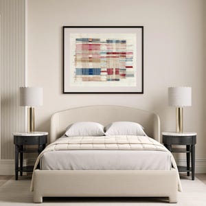 Vintage weave wall poster for entryway — hand-crafted thread aesthetic in neutral farmhouse style