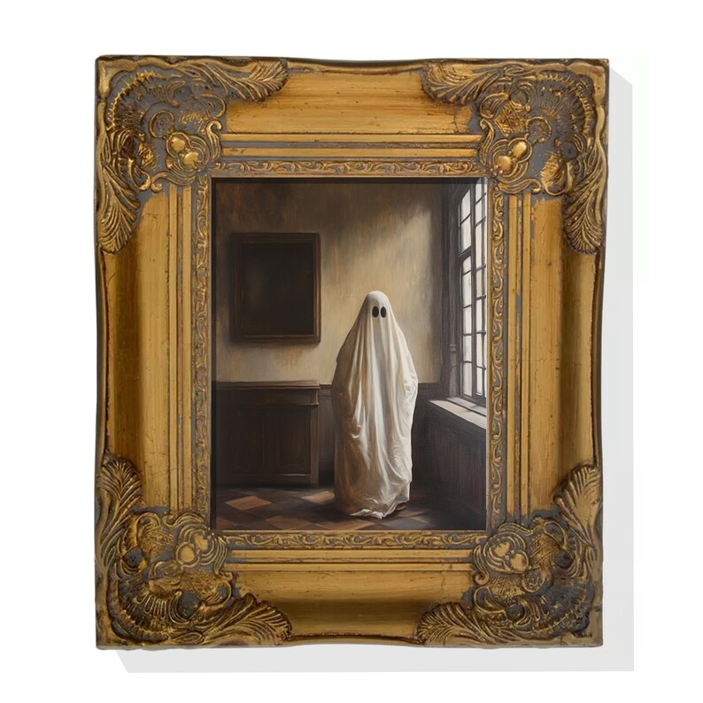 Halloween Printable Wall Art Printable Ghost Painting Antique Portrait