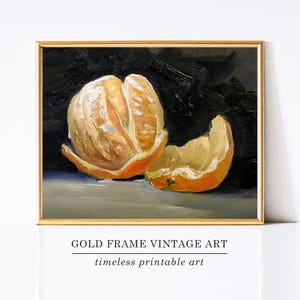 Oranges Print Orange Wall Decor Orange Fruit Poster Kitchen Art Painting Kitchen Prints Trendy Food Art Retro Kitchen Art Fruit Wall Decor