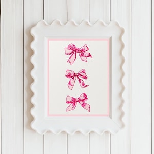 Coquette Wall Art, Coquette Beach Art, Preppy Summer Watercolor, Retro Pastel Coquette Print, Trendy Pink Bow Printable, Girls Dorm Decor