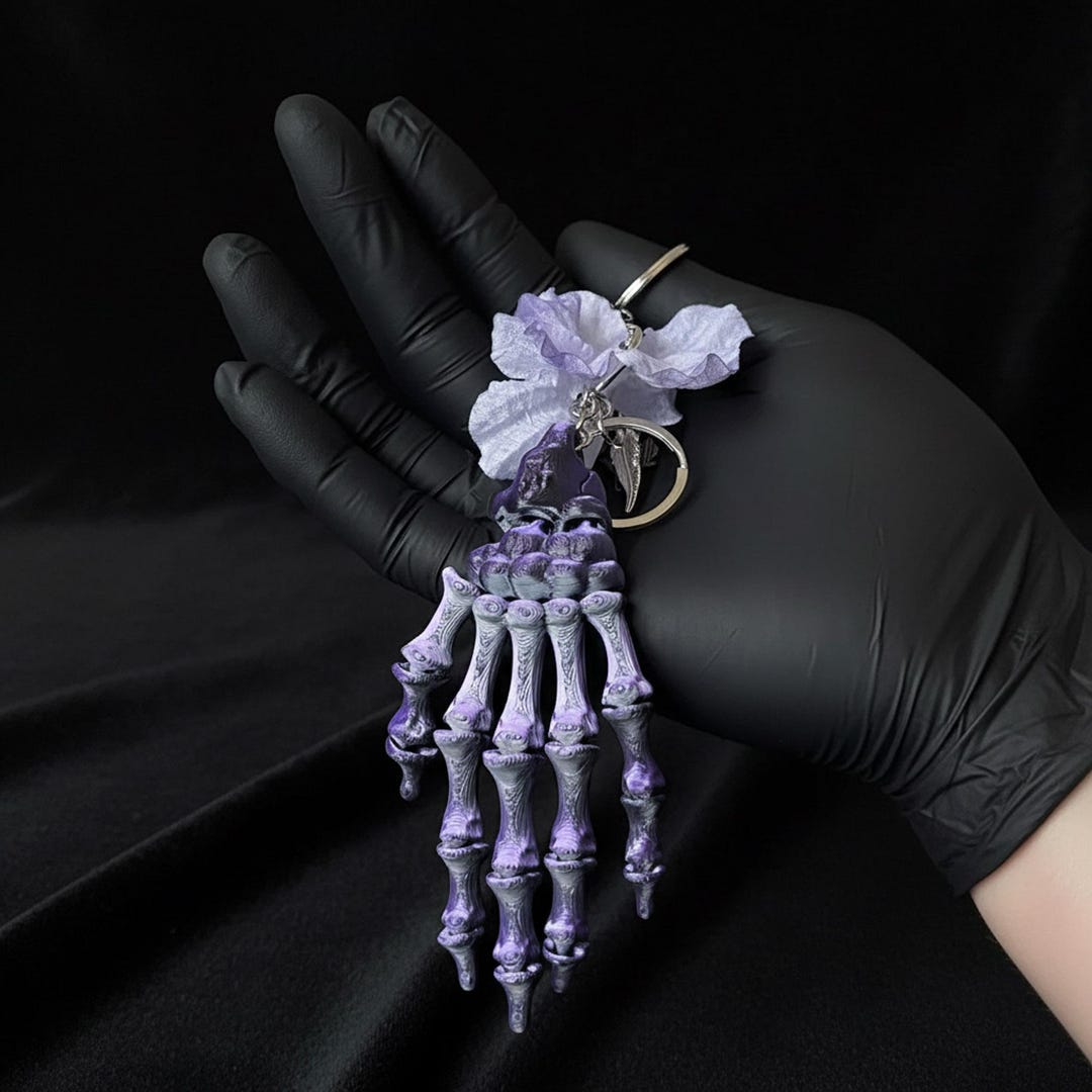 Death Core Hand Gothic Skeleton Hand Charm-y2k Dark Deathcore Accessory-halloween Gift ...