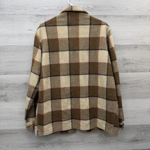 Pendleton Wool Cruiser Jacket Men's Medium Plaid Virgin Wool USA Blue Label 60s image 4