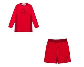 Conjunto de camiseta de compresión y pantalones cortos Shoyoroll Tradition 22, lote n.° 130 – Ropa deportiva para BJJ