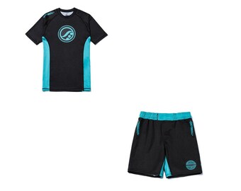Conjunto de camiseta de compresión y pantalones cortos Shoyoroll Coral para BJJ – Equipamiento deportivo de alto rendimiento