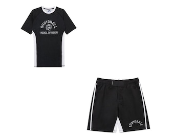 Camiseta de compresión y pantalones cortos Shoyoroll Heritage Competitor / Conjunto premium de BJJ sin kimono