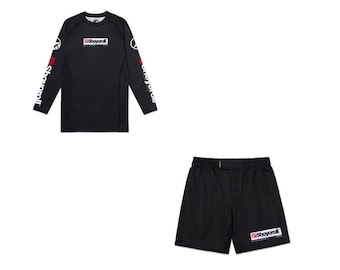 Conjunto de camiseta de compresión y pantalones cortos Shoyoroll JC – Equipamiento de alto rendimiento para BJJ
