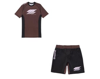 Conjunto de camiseta de compresión y pantalones cortos Shoyoroll Competitor 20.12: Equipamiento de entrenamiento BJJ sin kimono