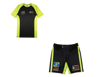 Camiseta de compresión y pantalones cortos Shoyoroll Federation V4 – Equipamiento deportivo para BJJ