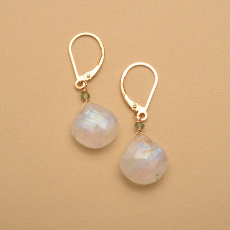 Moonstone Earrings Moonstone Jewelry June Birthstone Etsy
