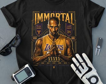 Kobe Bryant Mamba Funny Black Art Tribute Legend T-Shirt | Immortal Icon Graphic Tee for Fans