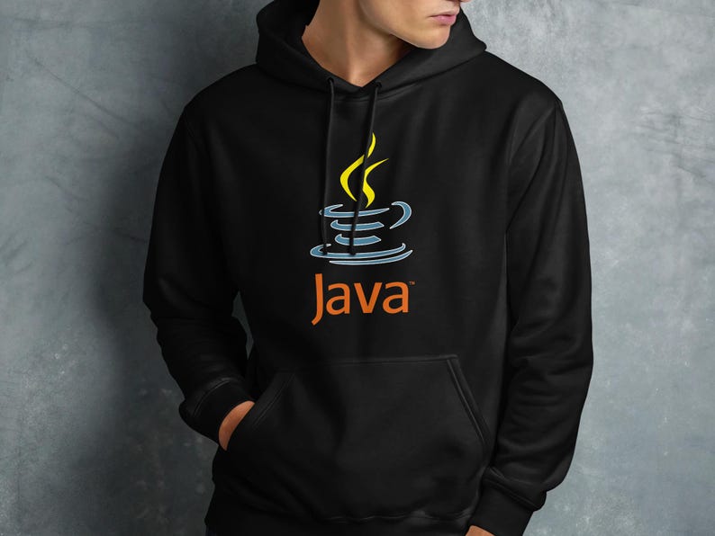 Black hoodie with the Java logo and text.