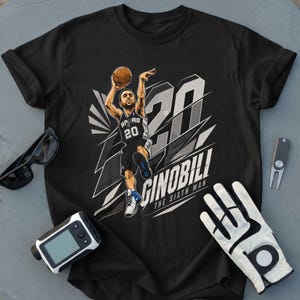 Manu Sixth Funny Man Ginobili Art Basketball Legend T-Shirt Player Graphic Print Tee Gift