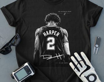 Dylan Harper Player Art Grunge Style Graphic T-Shirt, Vintage Basketball Legend Tribute Tee Gift