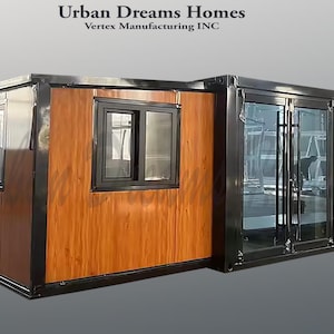 Casa contenedor, casa modular, reubicable, diseño moderno. 2 dormitorios (plan de pago a plazos disponible).