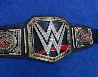 World Heavyweight Championship replica Belt with Cowhide Leather & Brass Plates