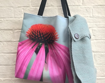 Floral Tote Bag: Echinacea