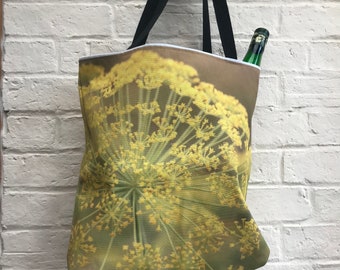 Floral Tote Bag: Dill