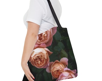 Floral Tote Bag: Antique Roses