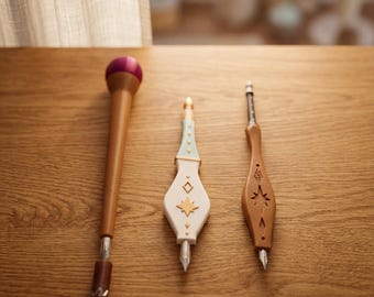Brujas Coco/Qifrey / Sombrero impreso en 3D y bolígrafo con varita mágica / 4 estilos / Accesorios personalizados para cosplay
