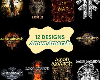 Amon Amarth Digitaldrucke Digitale Datei Sublimation Design Shirt Transparente Png-Bundle Überfüllte Pngs Digital Download