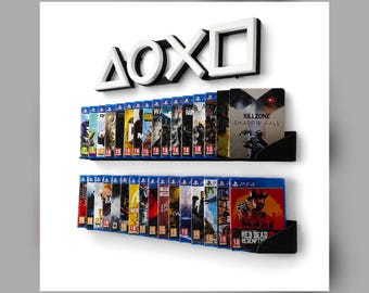 Modular Video Game Case Shelf, Felt-Lined 3D Printed Display Rack, Holds 12 Cases