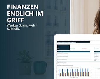 Haushaltsbuch Excel Singles | Budgetplaner, Einnahmen, Ausgaben & Sparziele Dashboard