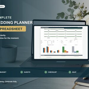 Wedding Planner Spreadsheet | Wedding Budget Planner | Guest List | RSVP Tracker | Seating Chart | Wedding Checklist | Excel Planner
