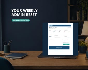 Wochenplanung Excel | Aufgaben, Fristen & Papierkram im wöchentlichen Reset | Admin Night DE + EN