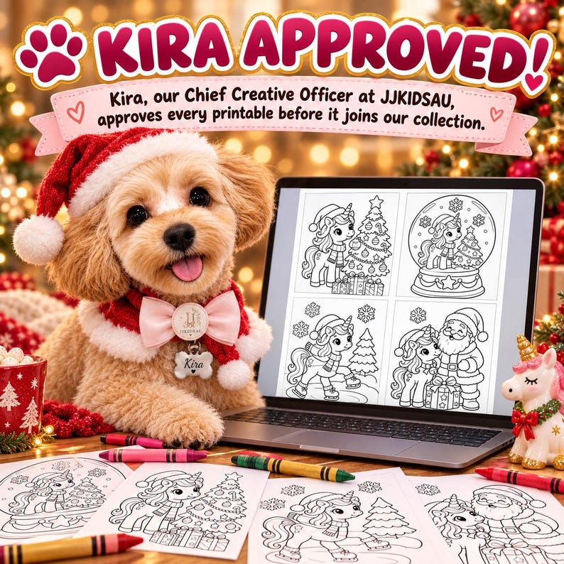 Christmas Unicorn Coloring Pages for Kids, 50 Printable Colouring ...