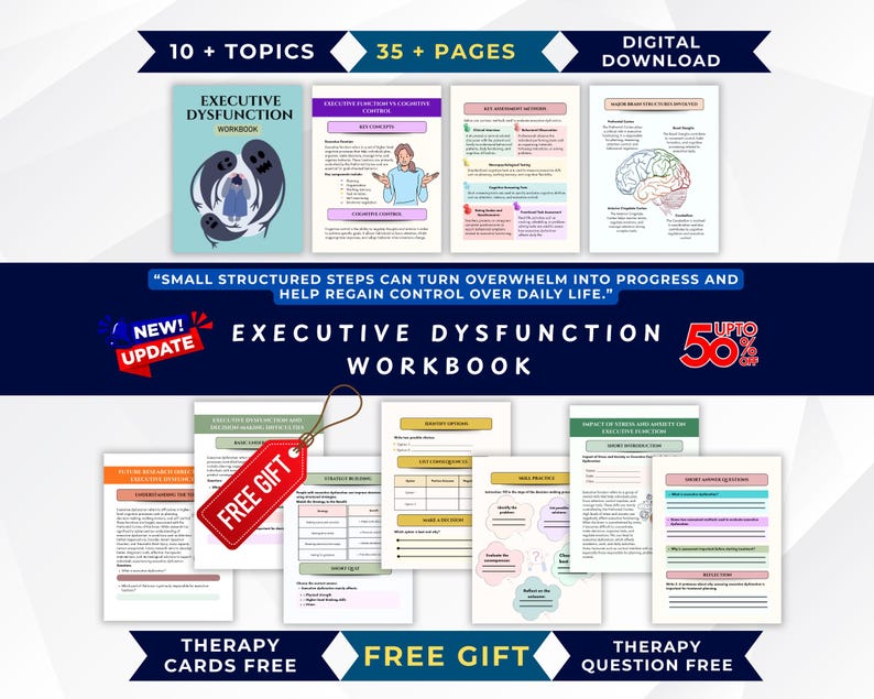 Executive Dysfunction Workbook Executive Function,working Memory,task ...