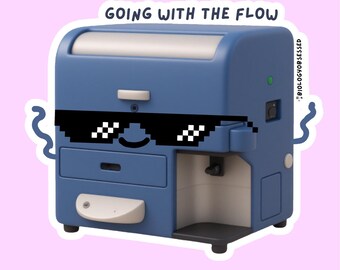 Flow Cytometry Sticker, Going With The Flow Decal, Lab Humor Gift, Scientist Sticker, Cytometry Gift