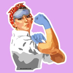 Women in STEM Sticker | Rosie Inspired Decal Scientist Gift | STEM Feminist Vinyl