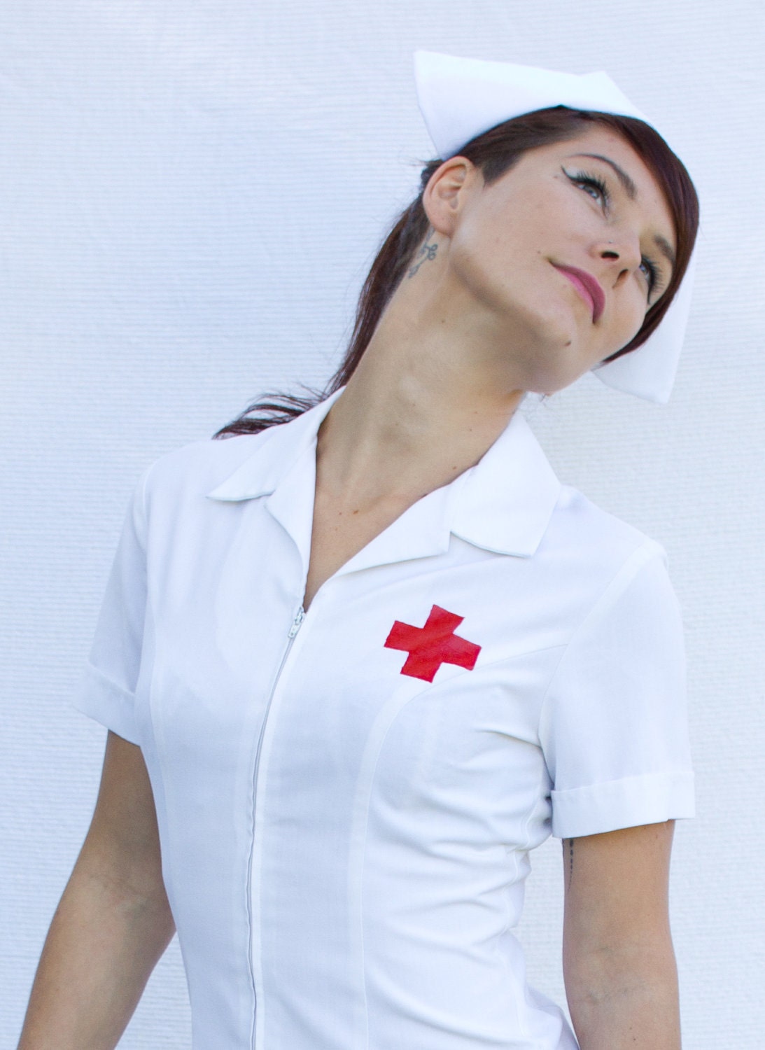 Nurse's Dress with Cap Vintage Nurse Costume Size 16 | Etsy
