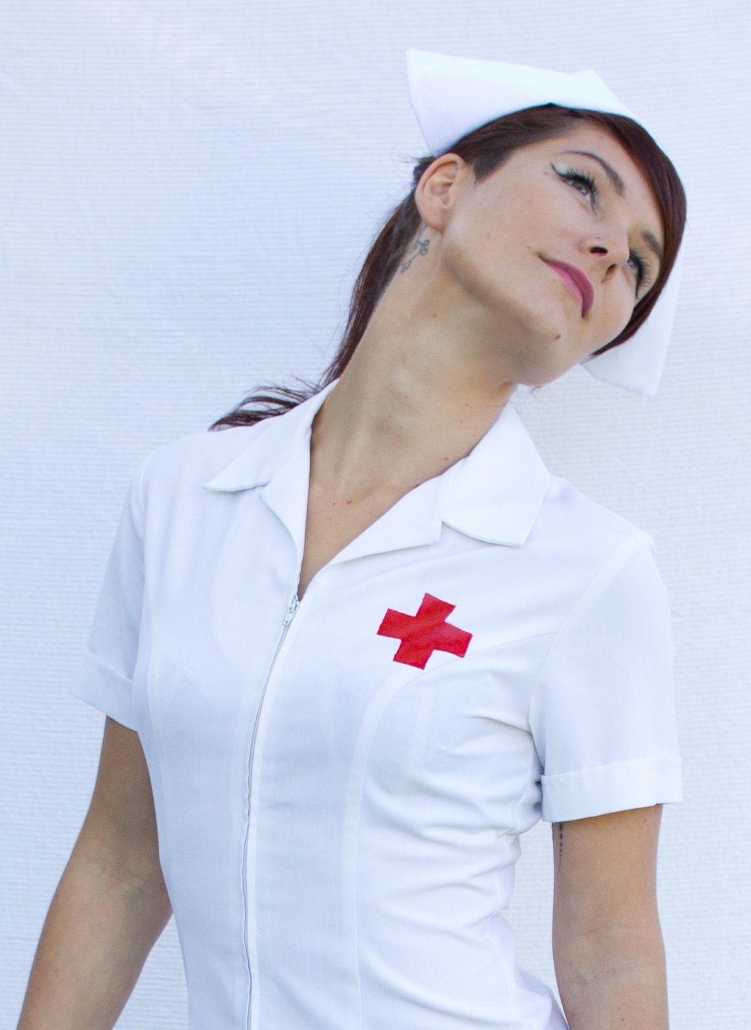 Nurse's Dress with Cap Vintage Nurse Costume Size 16 Etsy