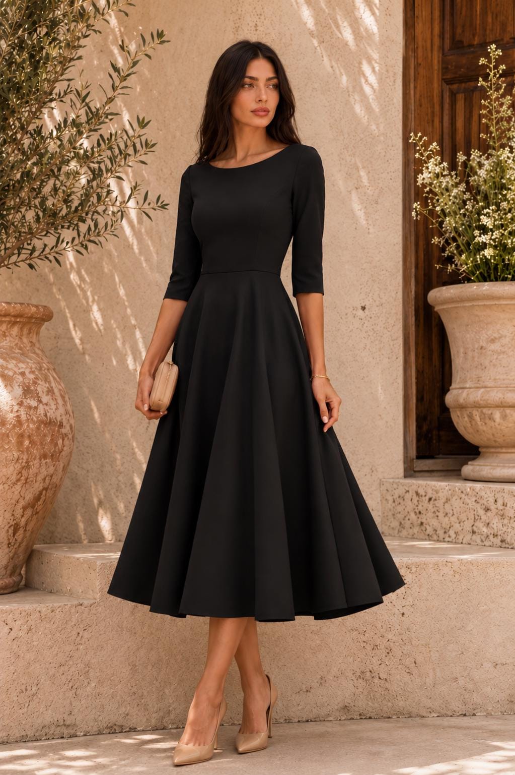black dress for funeral in 2X Gothic Dresses You will surely look haunting in this structured yet remarkably comfortable dress made with knit chenille lace stripes All black elegant outfit for