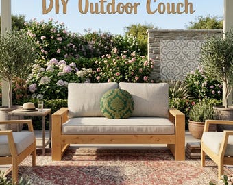 Outdoor Couch Plans | 2x4 Woodworking Blueprint (PDF Download)