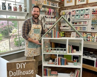 DIY Dollhouse Bookcase Plans | Beginner Woodworking Blueprint (PDF Download)