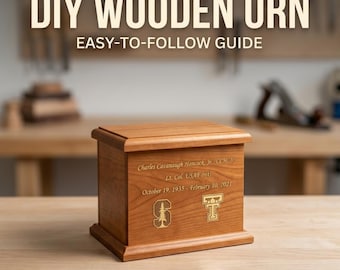 DIY Wooden Urn Plans – Printable PDF Woodworking Pattern for Memorial Cremation Urn