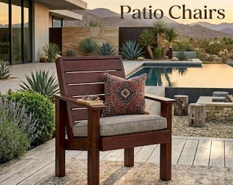DIY Outdoor Patio Chair Plans | Adirondack Lounge Blueprint (Digital Download)