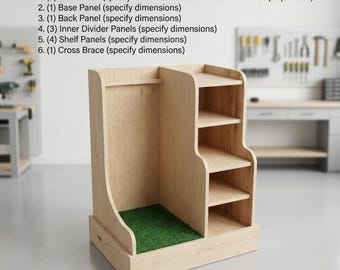 DIY Wooden Golf Bag Stand Plans | Garage Organizer Blueprint (PDF Download)